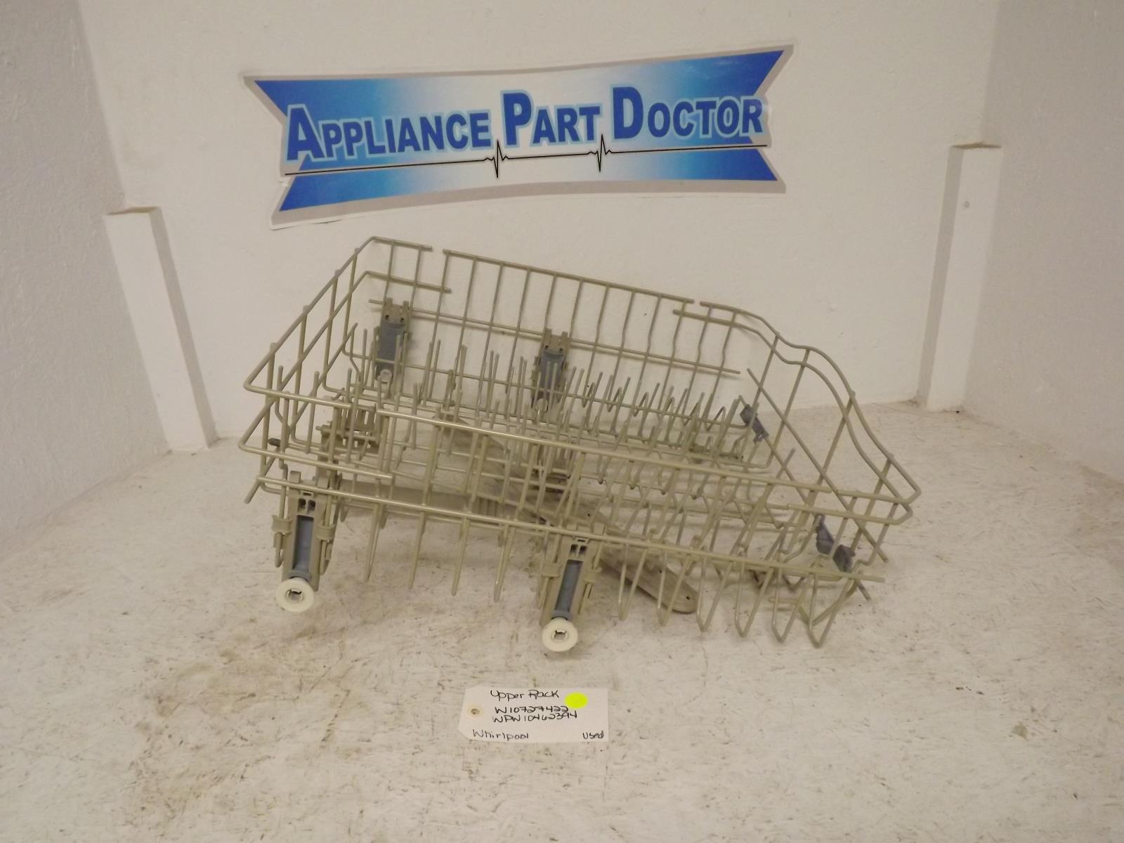 Whirlpool Dishwasher W10727422 WPW10462394 Upper Rack Used Whirlpool Dishwasher W10727422 WPW10462394 Upper Rack Used